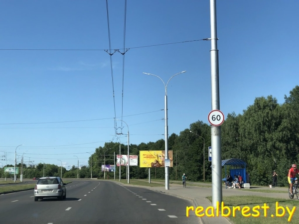 Напоминаем! На проспекте Республики в Бресте вместо 80 теперь 60 км/ч