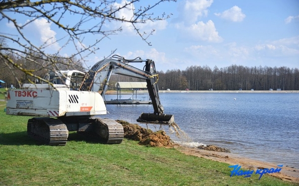 Пляжную зону расширяют в Барановичах на водохранилище Мышанка Пляжную зону расширяют в Барановичах на водохранилище Мышанка