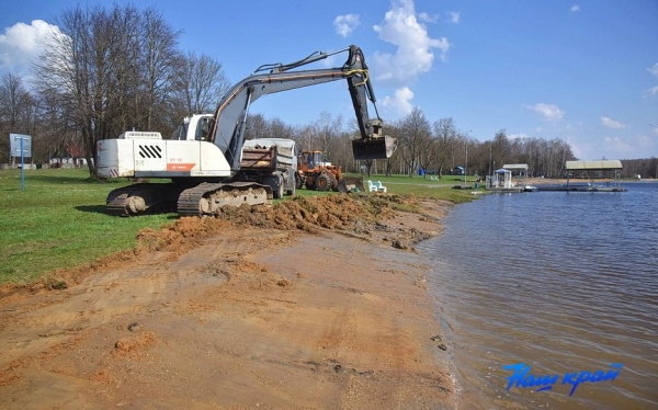 Пляжную зону расширяют в Барановичах на водохранилище Мышанка Пляжную зону расширяют в Барановичах на водохранилище Мышанка